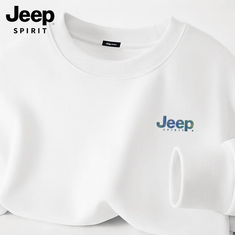 JEEP SPIRIT Men s American Trendy Round Neck Sweatshirt 2XL