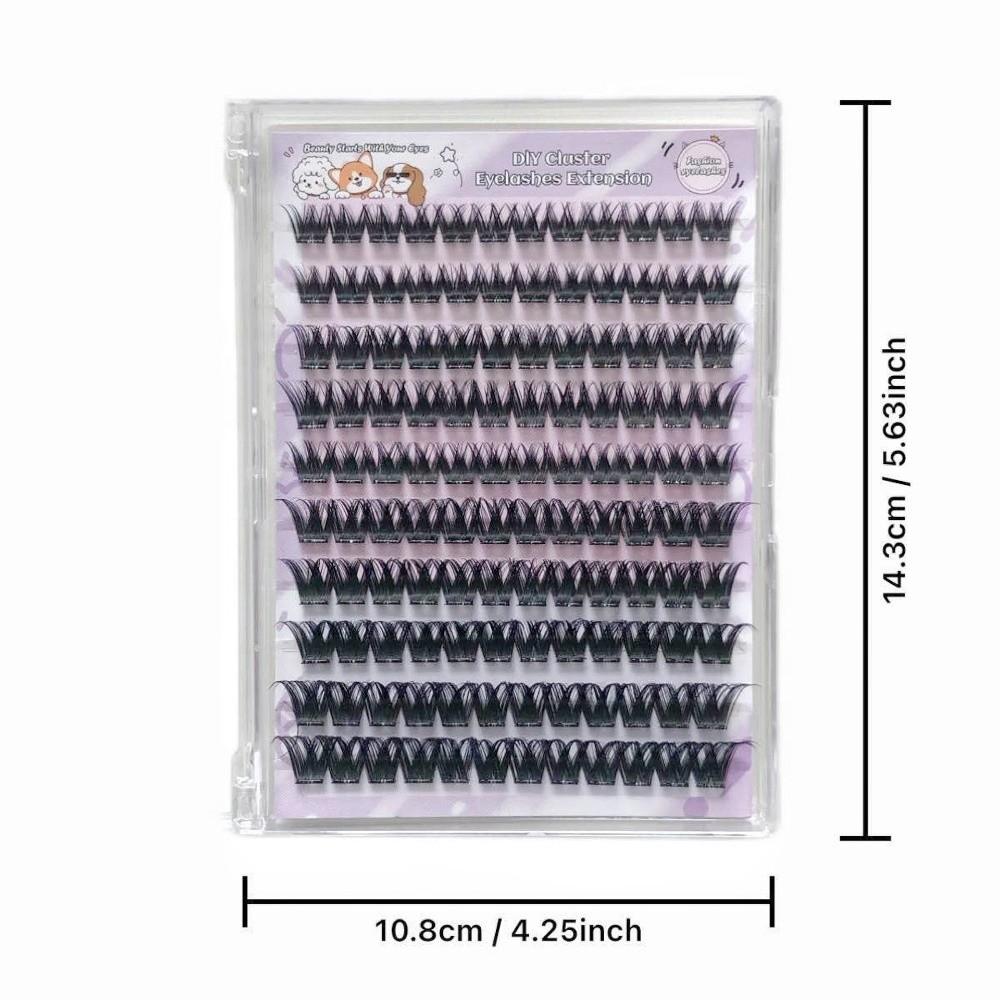 10/20/32Rows Mixed Length Dense Grafted False Eyelashes 12-16MM DIY Lashes Extension  Daily