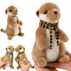 22cm Cartoon Fun Standing Meerkat Plush Doll Cute Meerkat Otter Stuffed Animal With Scarf Home Decoration Gift For Children