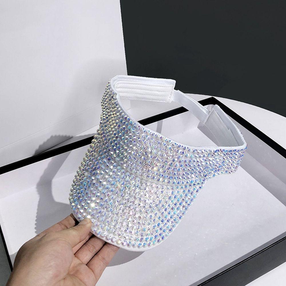 Beach  Hats Luxury Sports Cap Empty Top Baseball Caps Women cap Rhinestone Hats Korean Style Hats