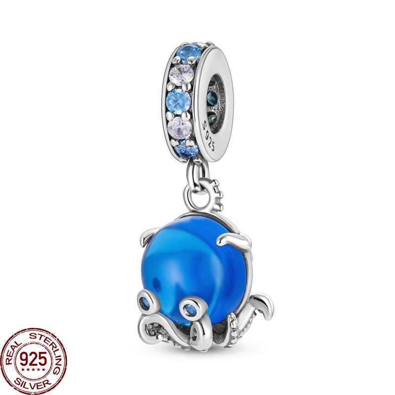 Women copper Sea Summer Design Dangle Turtle Starfish Octopus Dolphin Bead Charms Charm Bead Charms Authentic Accessories Bracelets Jewellery