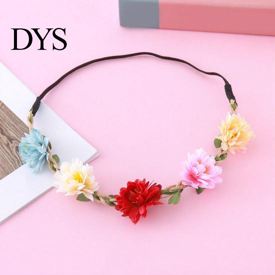 Nature Inspired Hair Accessory Flower Headband, Crown, Headpiece, Boho Floral Wreath Headband Artificial for Travel Wedding Birthday Festival