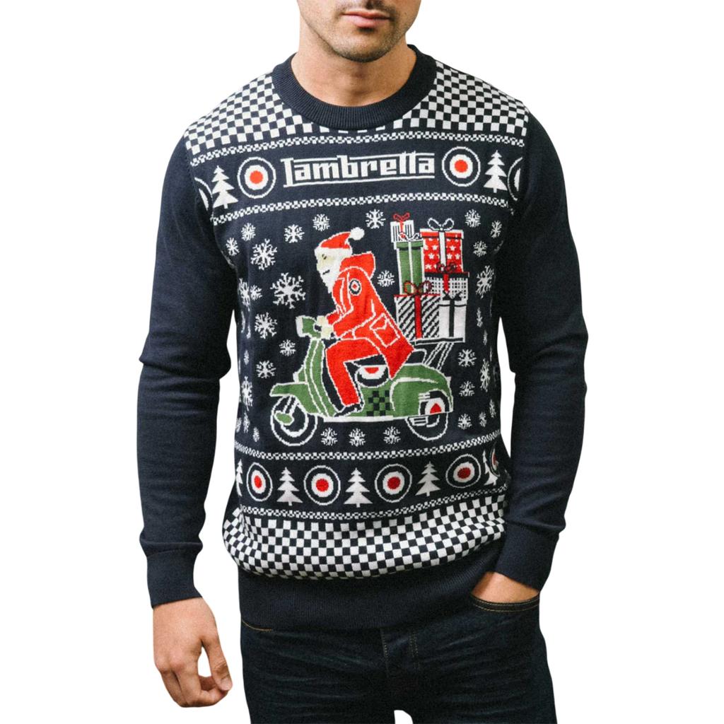 LAMBRETTA Maglione di Natale AW25 da uomo con scooter