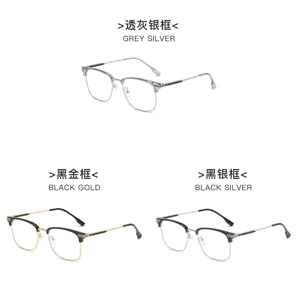 Business Retro Eyeglasses Frame For Men With Blue Light Blocking Lens And Full Rim Design