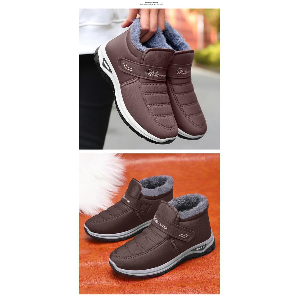 Cotton Shoes Women's Winter Snow Boots Velcro Women's Boots with Thick Fleece Short Boots for Warmth Outdoor Cotton Boots