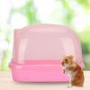 Hamster Automatic Door Open Close Bathtub Small Pet Cleaning Bathroom House  (Pink)