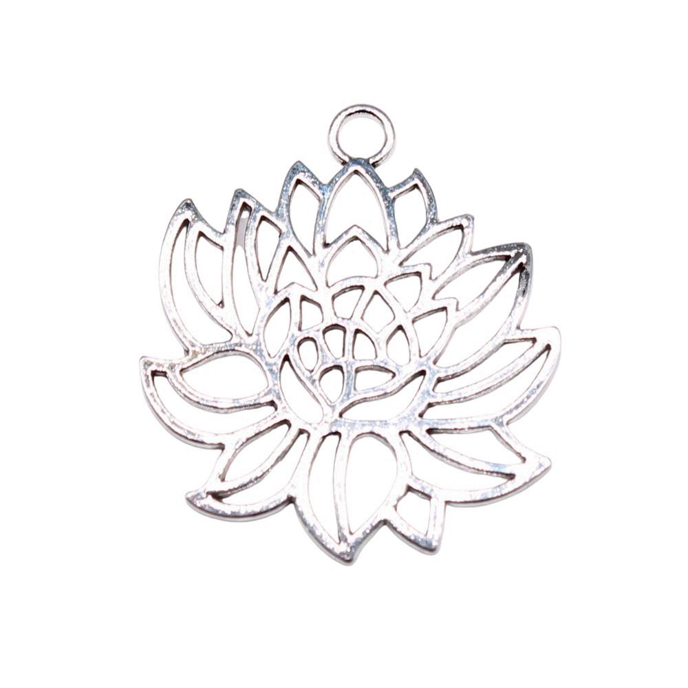 Charms Rose Lotus Pendants Wedding Jewelry Findings QC107