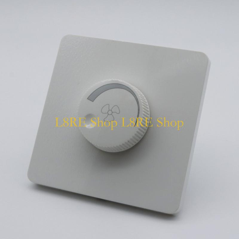 L8RE 220V Ceiling Fan Speed Control Switch Wall Button Dimmer Switch Stepless Speed