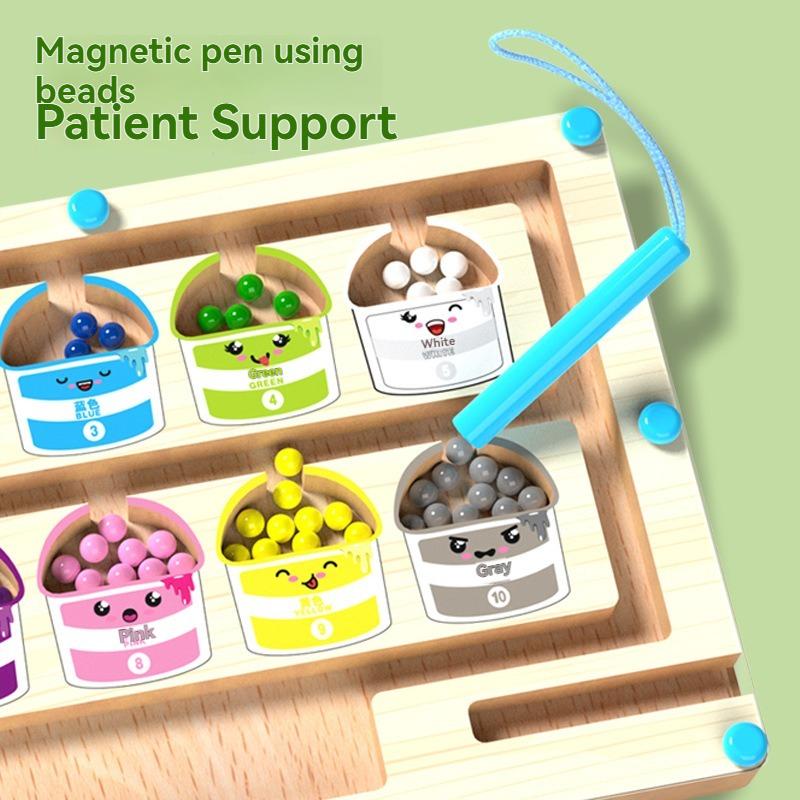 Magnetic Mini Maze Ball Walking Baby Magnetic Logic Thinking 3 To 6 Year Old Children'S Puzzle Concentration Training Toy