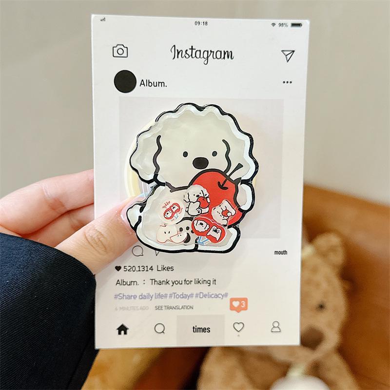 Red Apple Dog Magnetic Stickers for iPhone 17/16 Pro Max/15 Pro Case