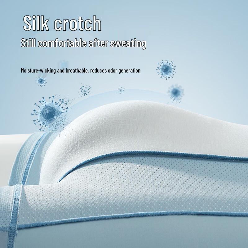 Hengyuanxiang Men's Ice Silk Mesh Boxer Briefs