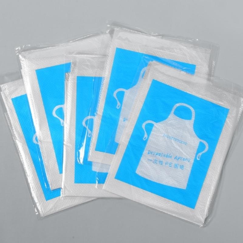 Disposable Aprons For Adults Transparent Waterproof Oil-Proof Disposable Apron Hot Pot Barbecue Kitchen Supplies