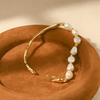 High-End Gold-Plated Pearl Bracelet: Japanese & Korean Design