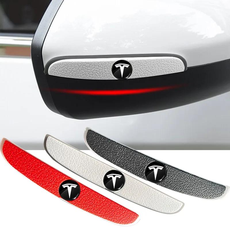 4pcs Car Door Edge Protector Stickers Anti Collision Guards Strip For Tesla Model 2022 2021 Center Console Containersr Roadster