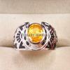 Citrine Oval Cut Gemstone With 925 Sterling Silver Ring For Men's #A963 JL375669277715