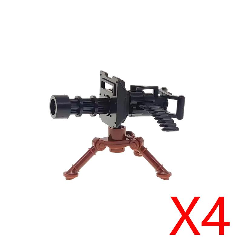 Army WWII Soldier Figure Armaments Brick Playset Gatling M2 Heavy Machine Aviation Gun NSV Bullet Chain Mortar ZB53 Toys Playsetss T12
