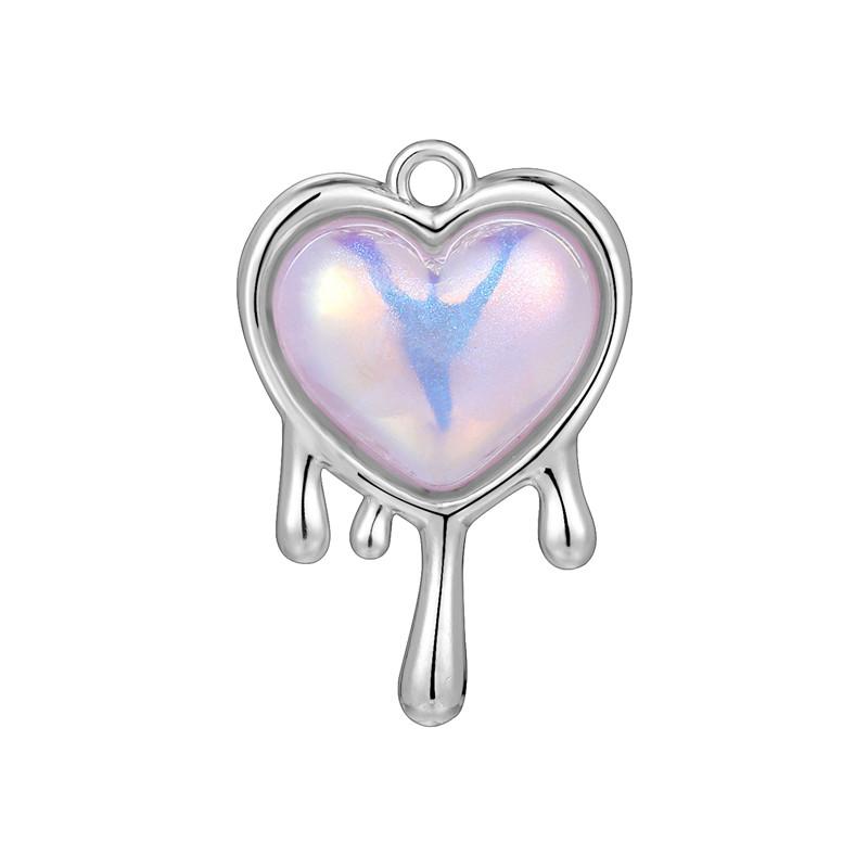 Stainless Steel Charms Crystal Zircon Cherry Moon Star Heart Bow Knot Sun Pendant Beads For Jewelry Making Woman DIY Accessories