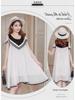 New Arrival: Large Size Off-Shoulder Chiffon Dress for Pregnant Women - Korean Style, Mid-Length, Short-Sleeved, Perfect for Spring & Summer