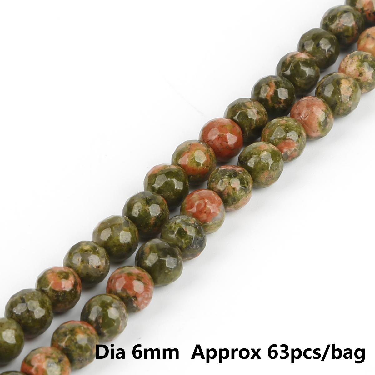 

Натуральний квітковий зелений камінь, гранований круглий розсипний бісер 15 дюймів 4 6 8 10 мм Виберіть розмір для виготовлення ювелірних виробів 6mm 63pcs