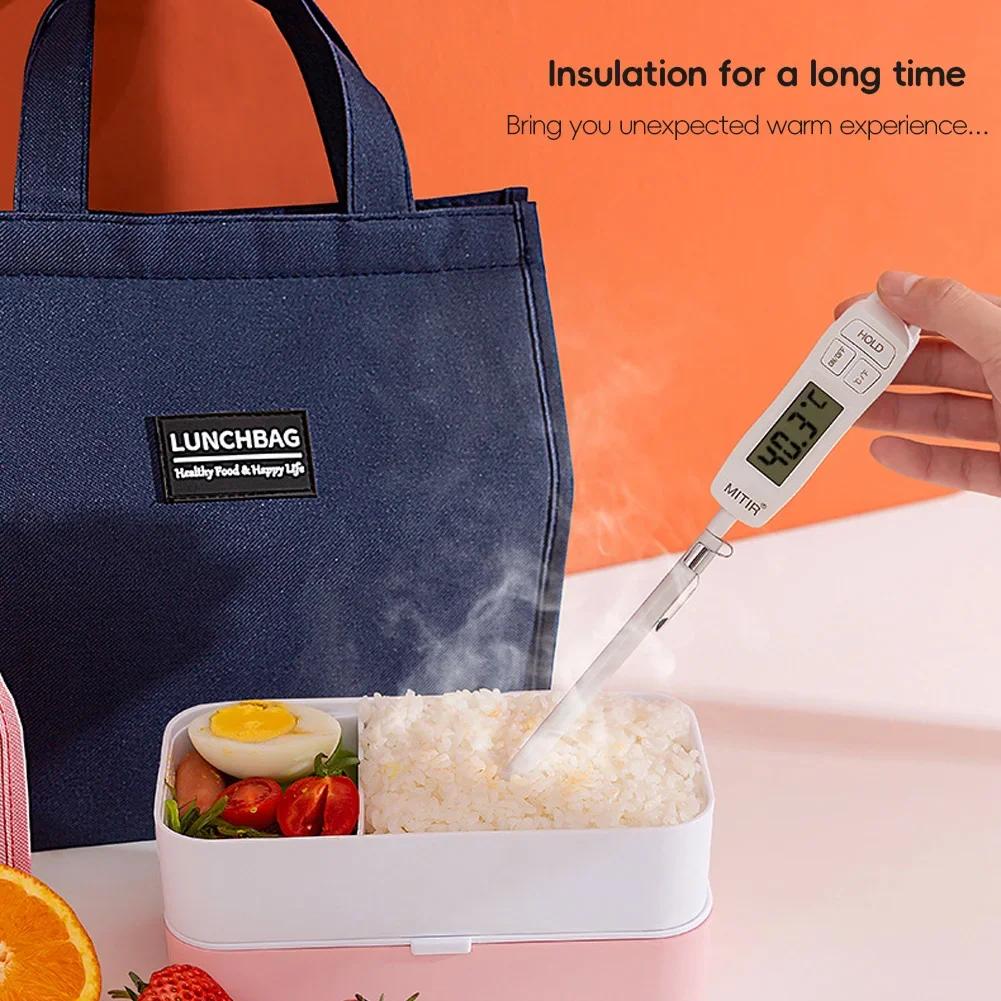 Thermoisolierte Lunchtaschen für Männer und Frauen, Oxford-Stoff, Bento-Box, Organizer, tragbare Lunchtasche, Kühltasche, Tragetasche für Lebensmittel