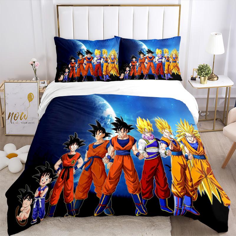 Dragon Ball Heroes Print 3Pcs Bedding Setduvet Cover With 2 Bedropillowcase Home Birthday Gift