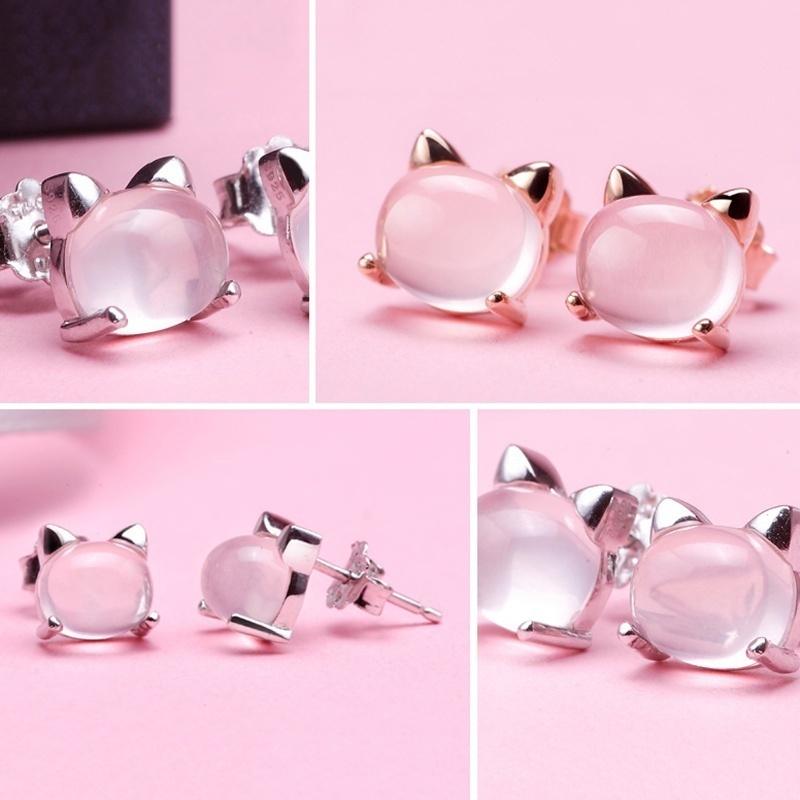 Cute Meow Cat Ears Earrings  Stud Earrings for Women