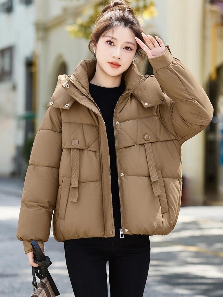 Hooded Short Loose Thick Warm Jacket