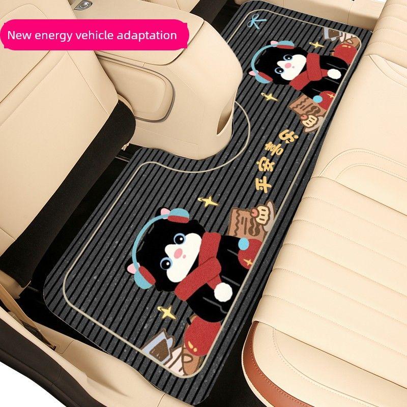 Cartoon Car Floor Mats, Decorative Mats, Non-Slip, Water-Absorbent, Festive Atmosphere Floor Mats, Can Be Cut, Simple New Year Car Mats
