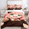 Anime Girl Print 3Pcs Bedding Setduvet Cover With 2 Bedropillowcase Home Birthday Gift