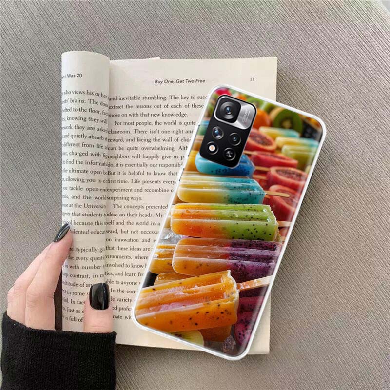 Colorful Ice Cream and Popsicles Phone Case For Redmi Note 13 12 Pro Plus 14 15 Pro 5G 11 11T 11E 11S 10 Pro 10S 9 9S Cover Cell