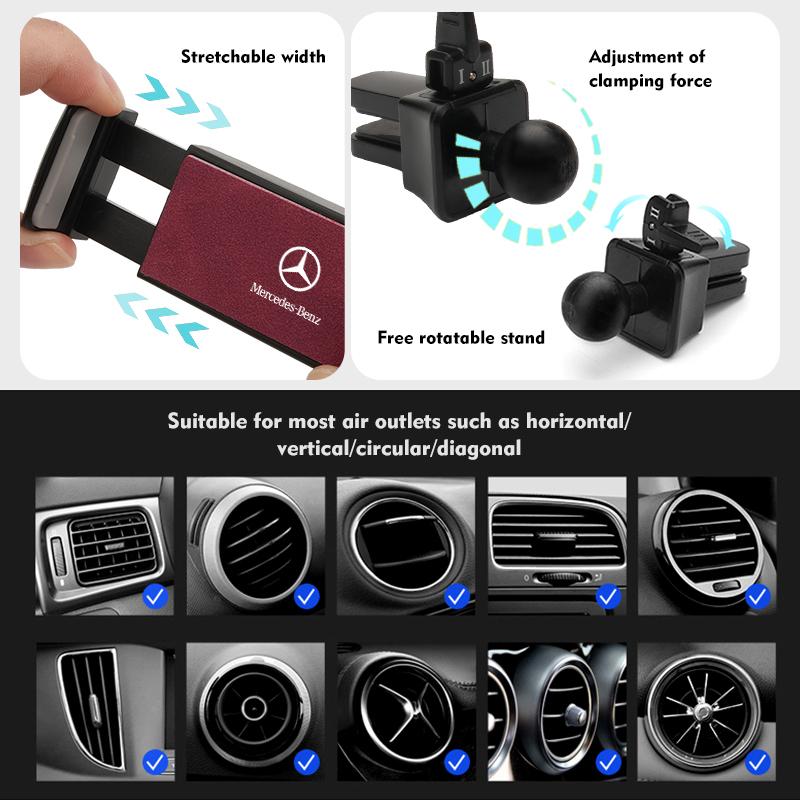 Per Mercedes Benz Porta Cellulare per Auto Clip per Bocchetta d'Aria Supporto GPS Accessori Auto C180 C300 W124 W176 W177 C200 C260 GLC CLE CLA AMG