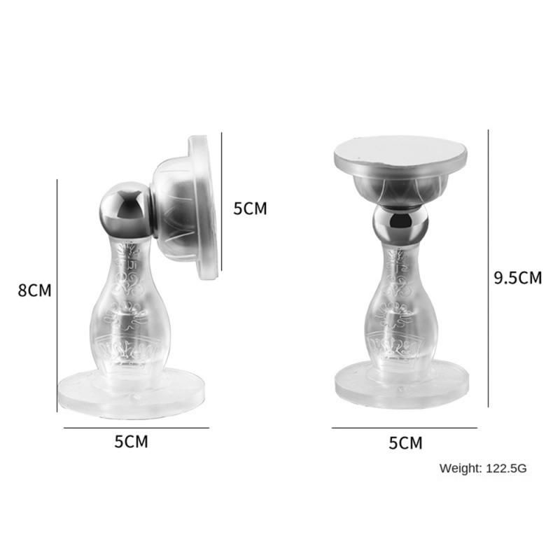 Toalett Dörrstopp Pvc Mjukt Lim Antikollision Osynlig Magnetisk Hushåll Badrumstillbehör Dörrsug Frostad Tyst
