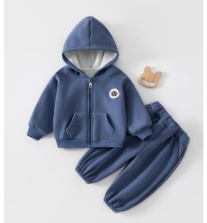 Girls & Boys Two-Piece Casual Set: Autumn/Winter Baby Clothes with Long Pants