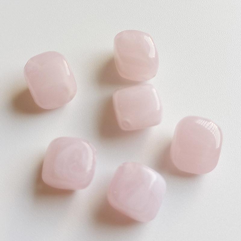 Acrylic High Gloss Double Color Small Rhombus Loose Beads for DIY Handmade Ornaments