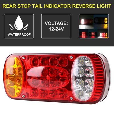 Araba Kamyon Arka Lambası Sinyal Göstergesi Treyler Kamyon Arka Lambası İçin 12V Arka Stop Fren Lambaları 32LED 1 Adet Arka Lambalar