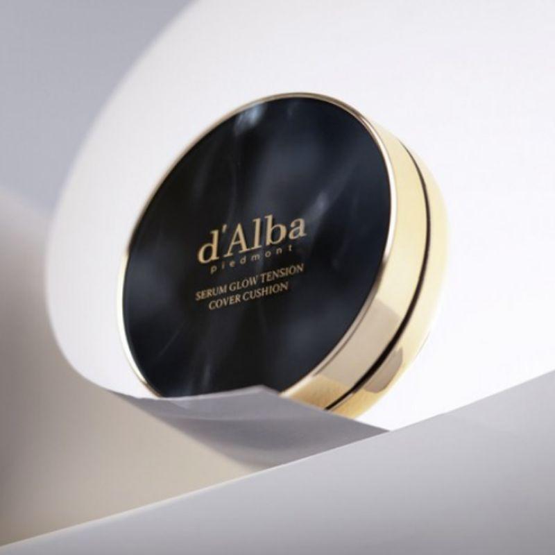 d'Alba Serum Glow Tension Cover Cushion SPF50+ PA++++ 17g + Refill 17g Set – Radiant Long-Lasting Coverage Cushion Foundation