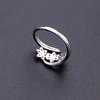 1Pc Stylish Adjustable Flower Ring with Synthetic Zircon Fashion Ring, Suitable for Daily Wear and Accessories