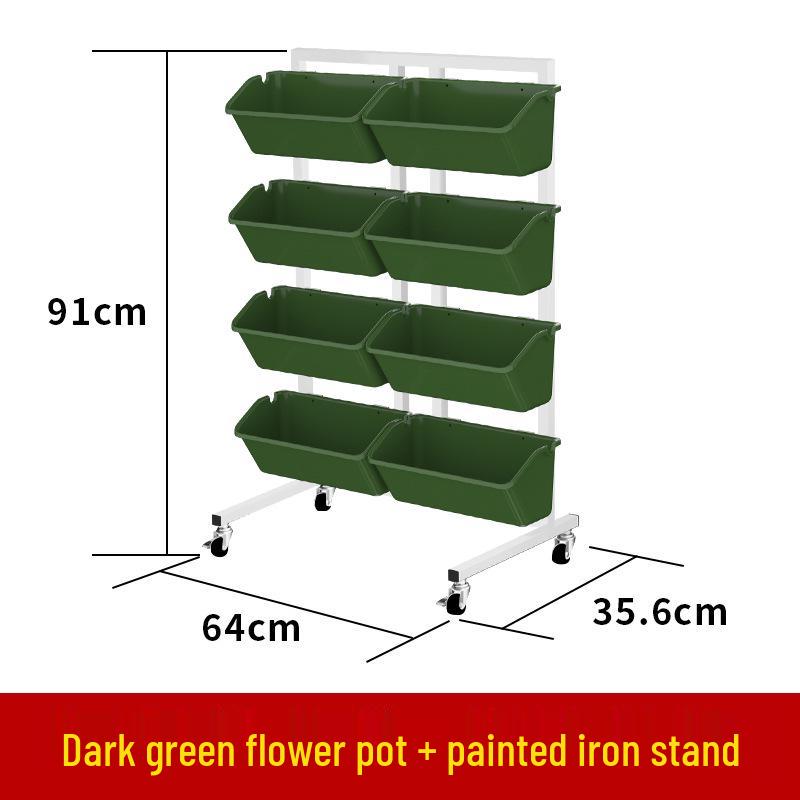 Mobile Multi-layer Plant Stand with Wheels for Balcony - Ideal for Flowers, Vegetables, and Strawberries