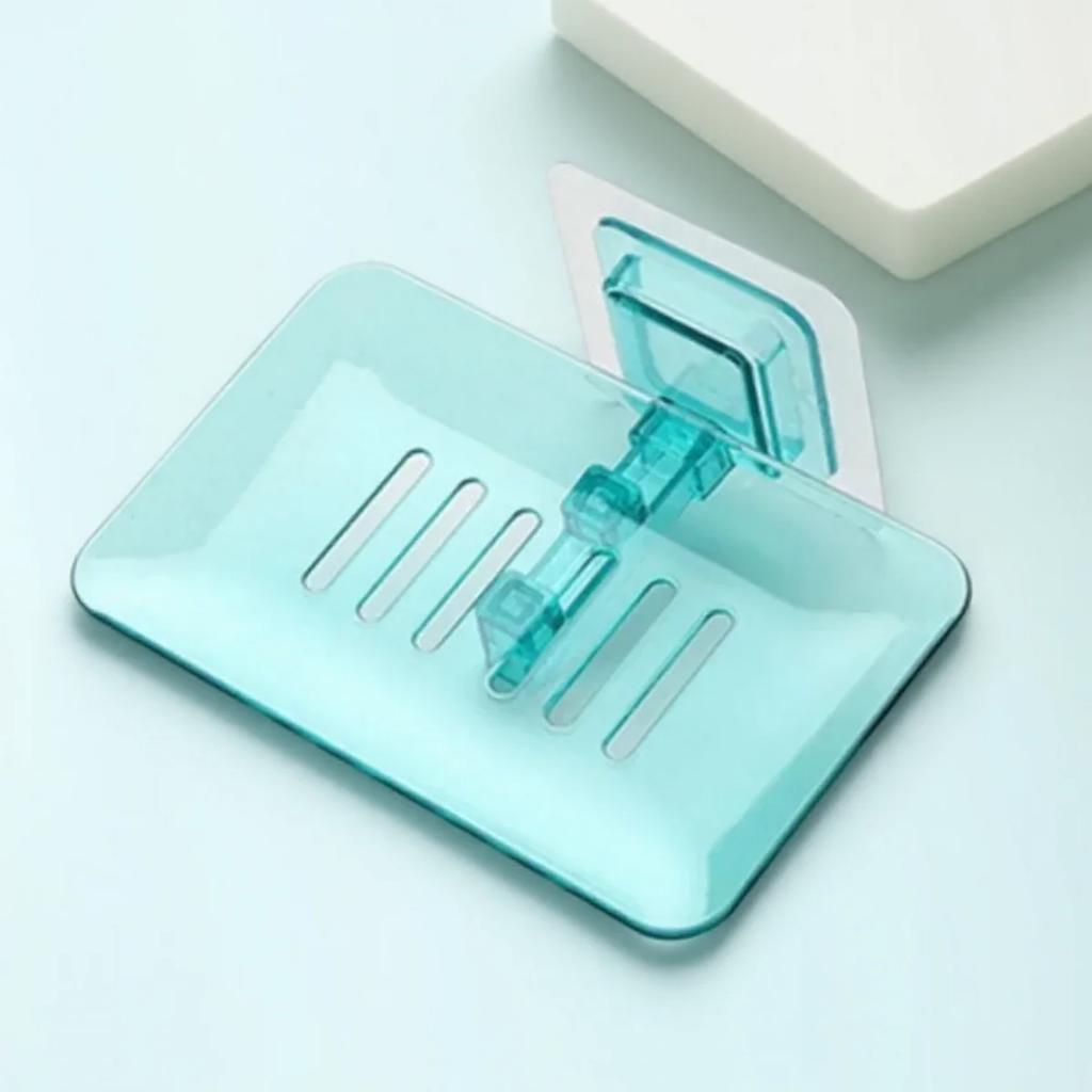 Removable Wall Mount Heavy Duty Plastic Soap Holder Storage Basket Self Adhesive Drain Soap Box