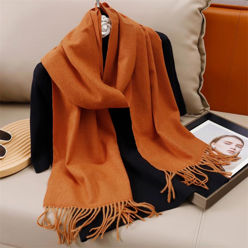 Winter Solid Scarf Women Cashmere Soft Warm Scarves Hijab Female Long Headband Shawl Wrap Bandana Foulard Echarpe Poncho Stoles