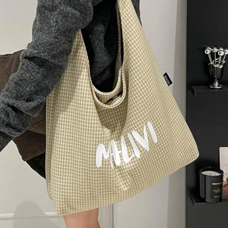 Velkokapacitní jednoramenná ruční crossbody taška s potiskem písmen pro trendy a módní ženy