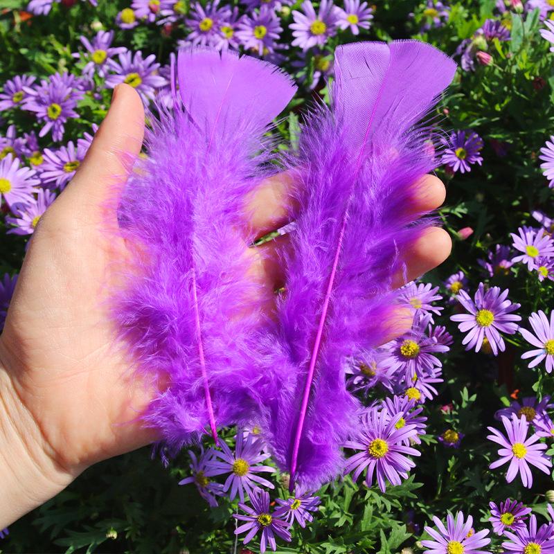 50Pcsdiy Handmade Feathers Flat Turkey Feathers Large Head Piece Feathers, Mask Decorative Clothing Material