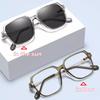 New Stylish Large Frame Photochromic Myopia Glasses Women Men Fashion Color Changing Anti Blue Light near Sight Eyeglasses  -4.0