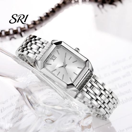 Pozłacany Zegarek Damski Styl Light Luxury Kwadratowa Tarcza Stalowy Prosty Pasek Ozdoba Biuro Impreza Randka Elegancki Zegarek na Rękę