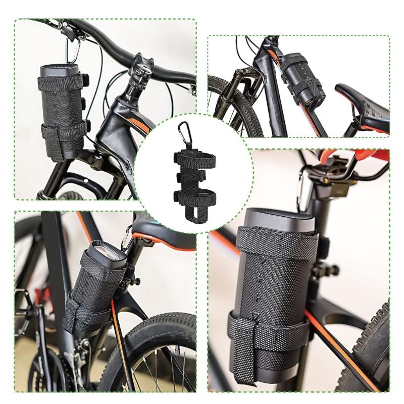 Road Bike Stand Speakers Stand Bicycles Speakers Mount Belt with Carabiner Portable Bike Speakers Belt Bottles Stand