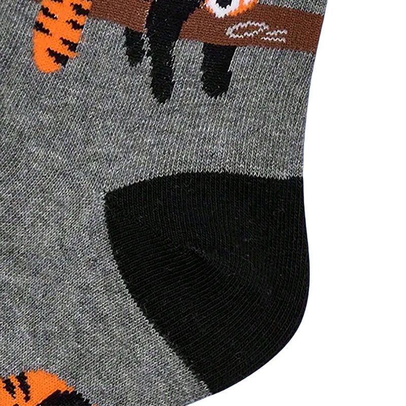 Men's Large-Sized Mid-Calf Cotton Stockings In Animal Life Series Theme Trendy Stockings