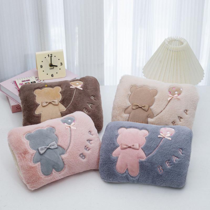 Electric Hot Water Bottle: Safe, Explosion-Proof, Auto Power-Off, Double Hand Inserts, Washable, Baby-Friendly