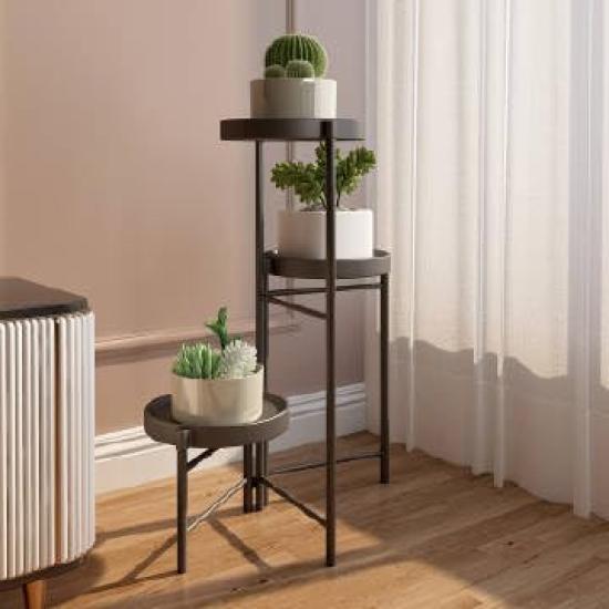 Flower Flower Garden 3 Easy To Bonsai Pot Living Balcony Stand, Indoor, Stand, Rack, Tiers, Step-Shaped, Assemble, Adjustable, Shelf, Holder, Indoor,