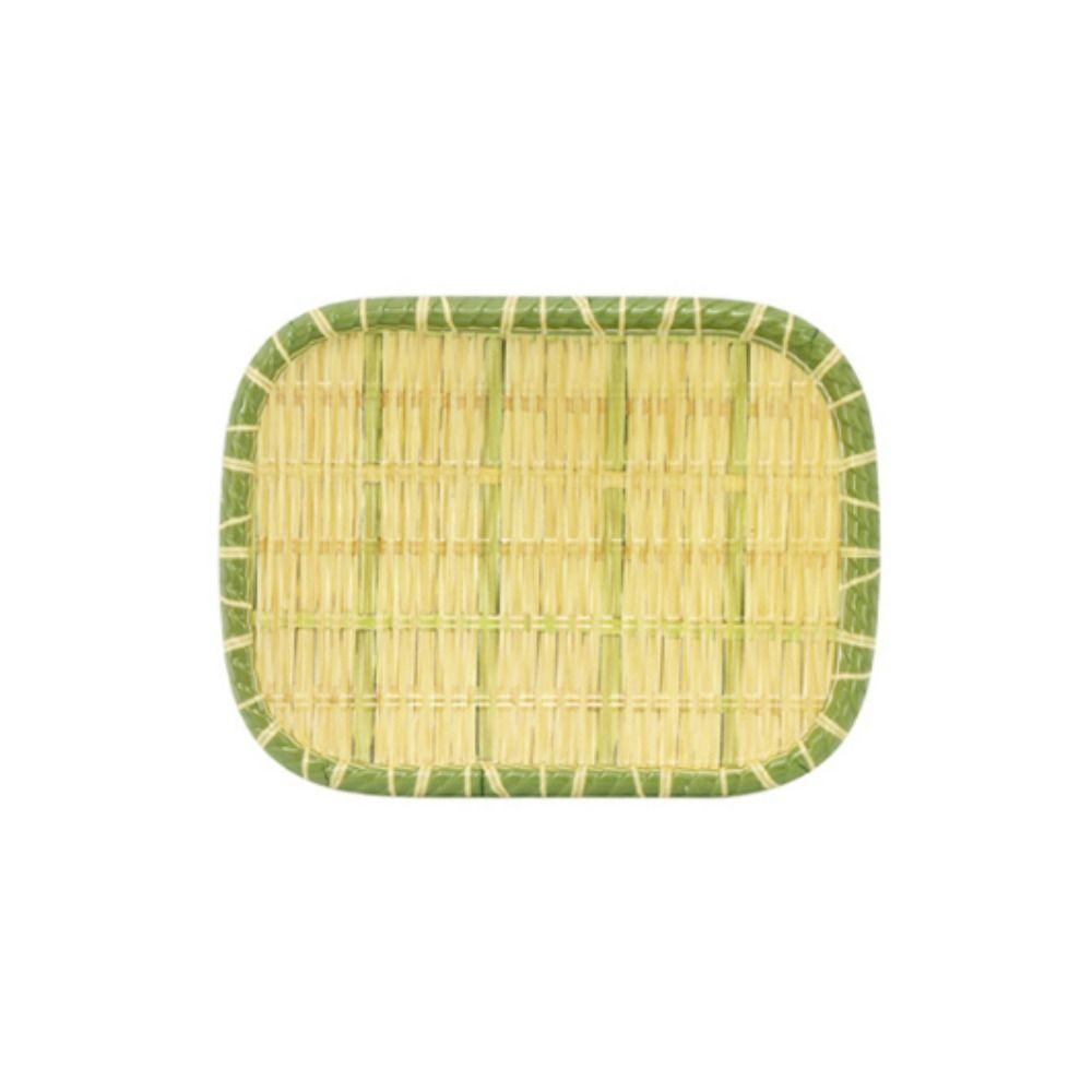 Imitation Bamboo Weaving Barbecue Plate Melamine Serving Plate Hot Pot Vegetable Plate  Home