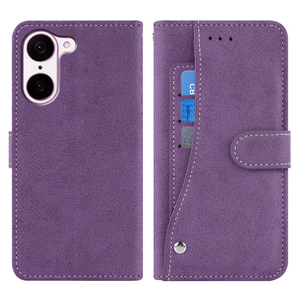 

For OnePlus Nord CE5 5G/Ace 5 Racing 5G Case Retro PU Leather Wallet Phone Cover with Rotating Card Slots Holder